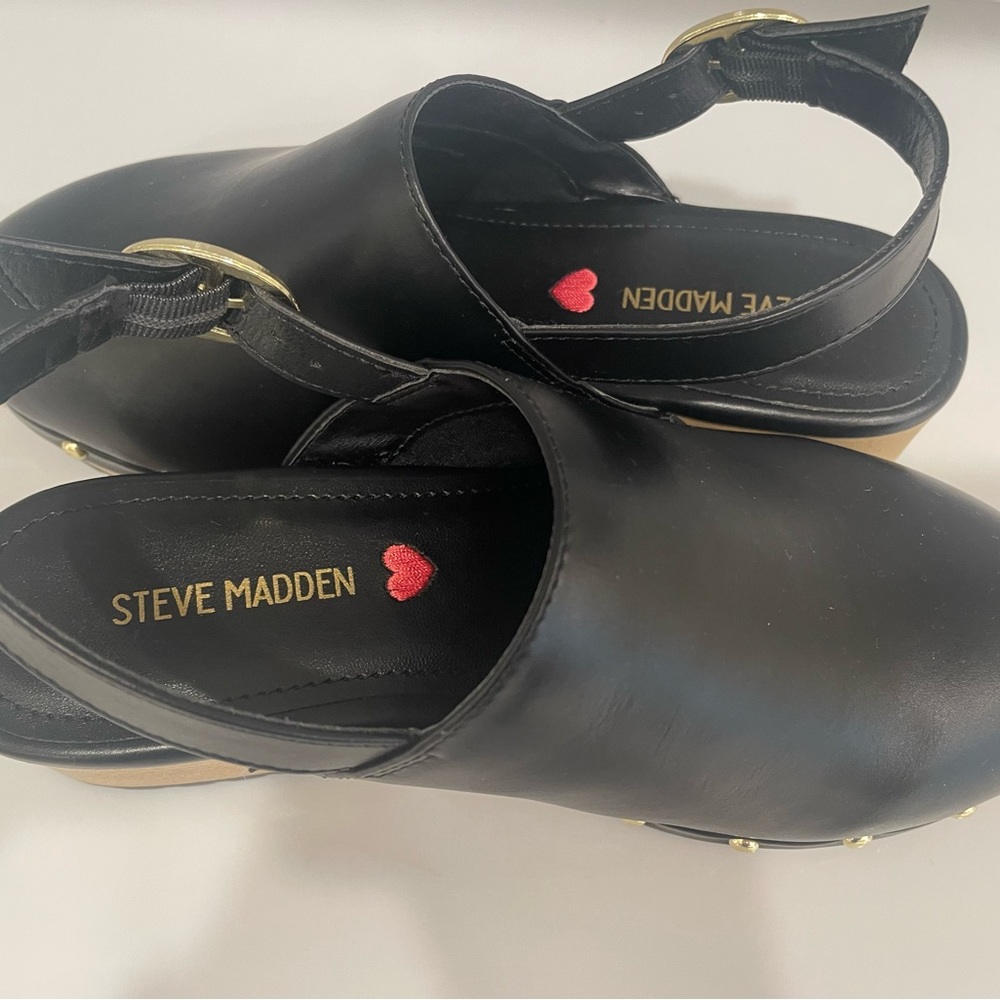 Steve Madden Kids Black Clogs Brand New Never Worn